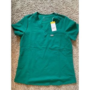 NWT FIGS hunter green Catarina scrub top